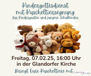 Kindergottesdienst mit Kuscheltiersegnung